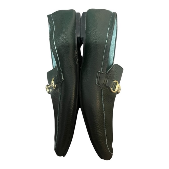 All Black Footwear Horsebit Green Pebbled Leather Loafers Size 39 US 8.5 - Picture 6 of 10